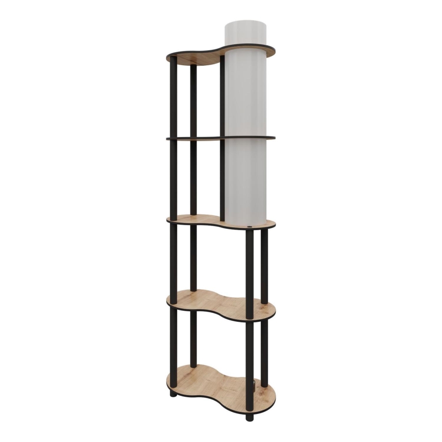 Vloerlamp met planken NOTO 1xE27/40W/230V beige/zwart