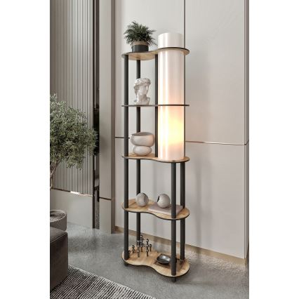 Vloerlamp met planken NOTO 1xE27/40W/230V beige/zwart