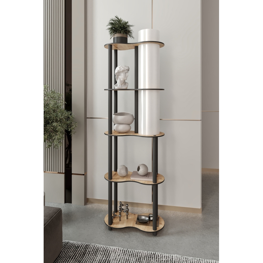 Vloerlamp met planken NOTO 1xE27/40W/230V beige/zwart