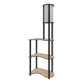 Vloerlamp met planken NOTO 1xE27/40W/230V beige/zwart