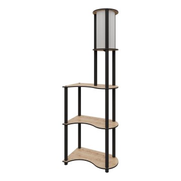 Vloerlamp met planken NOTO 1xE27/40W/230V beige/zwart