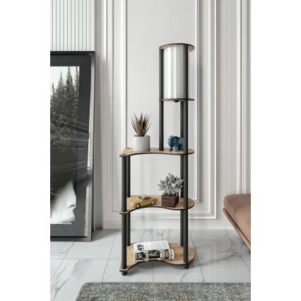 Vloerlamp met planken NOTO 1xE27/40W/230V beige/zwart