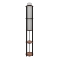 Vloerlamp met planken NOTO 1xE27/40W/230V bruin/zwart