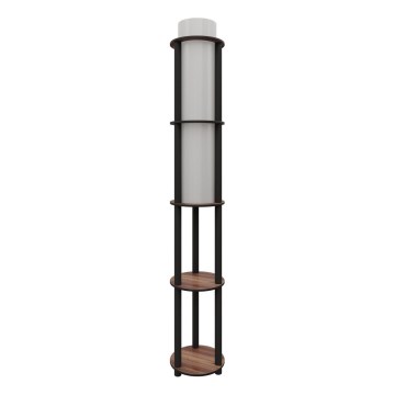 Vloerlamp met planken NOTO 1xE27/40W/230V bruin/zwart