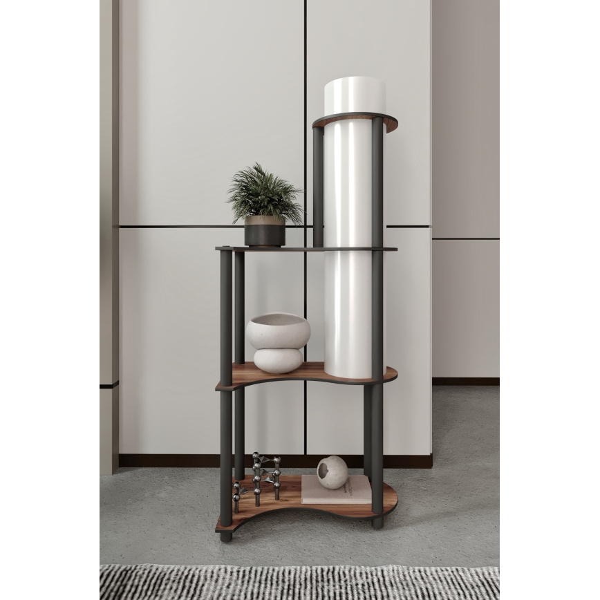 Vloerlamp met planken NOTO 1xE27/40W/230V bruin/zwart