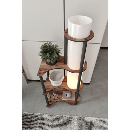 Vloerlamp met planken NOTO 1xE27/40W/230V bruin/zwart