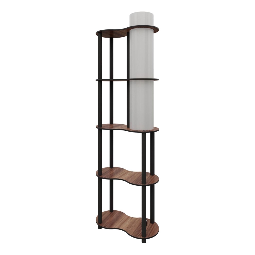 Vloerlamp met planken NOTO 1xE27/40W/230V bruin/zwart
