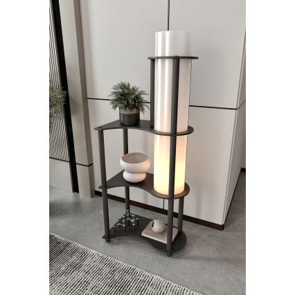 Vloerlamp met planken NOTO 1xE27/40W/230V zwart