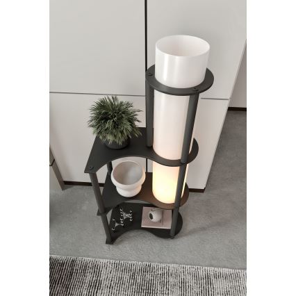 Vloerlamp met planken NOTO 1xE27/40W/230V zwart