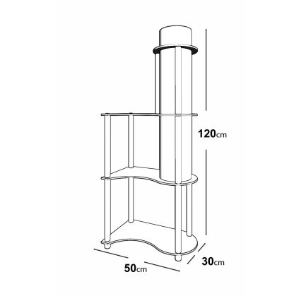 Vloerlamp met planken NOTO 1xE27/40W/230V zwart