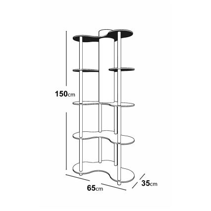 Vloerlamp met planken NOTO 1xE27/40W/230V zwart