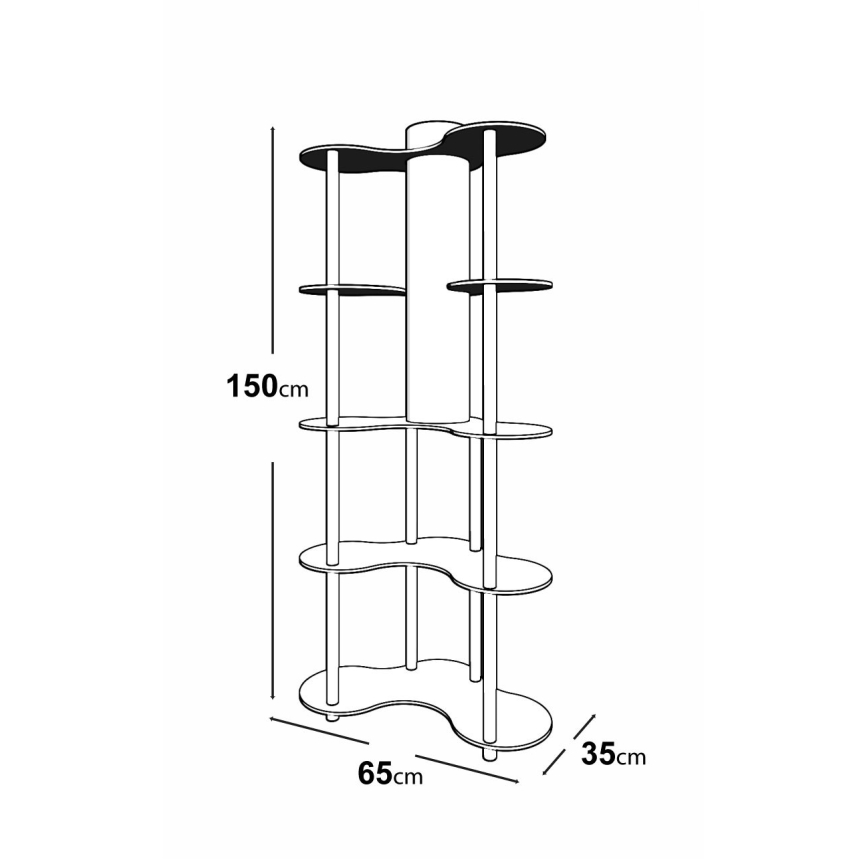 Vloerlamp met planken NOTO 1xE27/40W/230V zwart