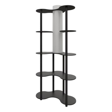 Vloerlamp met planken NOTO 1xE27/40W/230V zwart