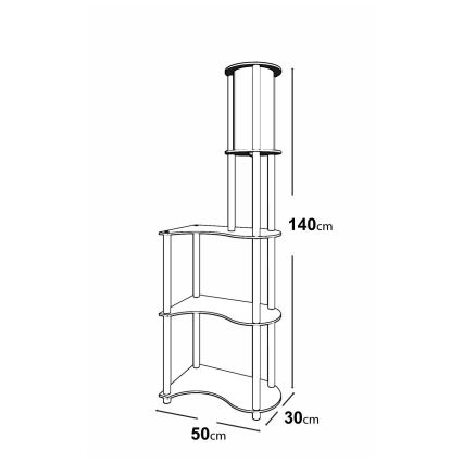 Vloerlamp met planken NOTO 1xE27/40W/230V zwart