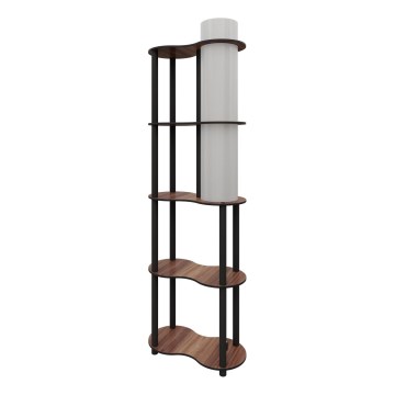 Vloerlamp met plankjes NOTO 1xE27/40W/230V bruin/zwart