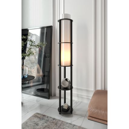 Vloerlamp met plankjes NOTO 1xE27/40W/230V zwart