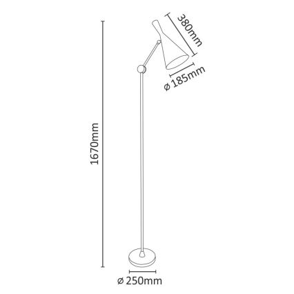 Vloerlamp MODERN 1xE27/20W/230V wit