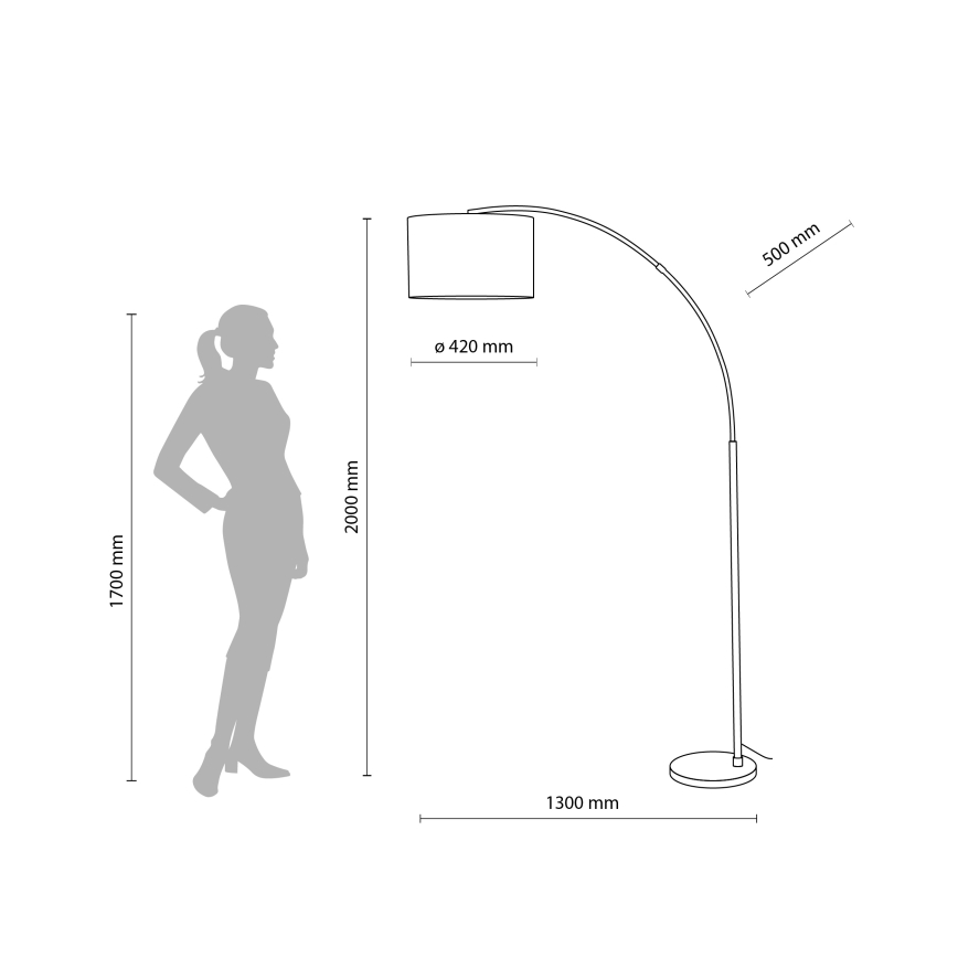 Vloerlamp ZENITH 1xE27/15W/230V zwart/beige