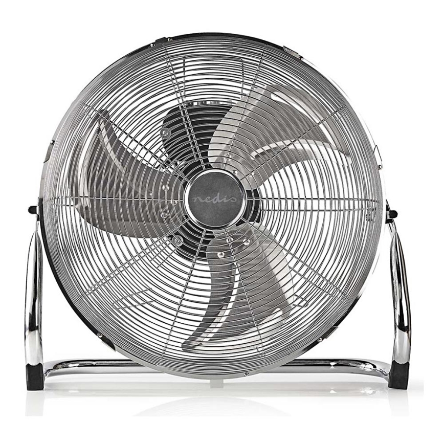 Vloerventilator 80W/230V glanzend chroom