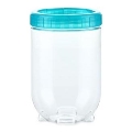 Voedselcontainer INTERLOCK 0,7 l turkoois/doorzichtig