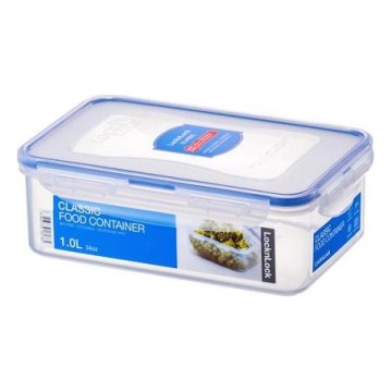 Voedselcontainer LOCK 1 l blauw/transparant