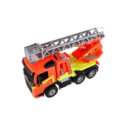 Volvo brandweerwagen met ladder, 48 cm, oranje
