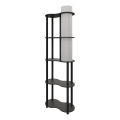 Vrijstaande lamp met planken NOTO 1xE27/40W/230V zwart