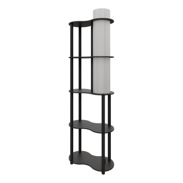 Vrijstaande lamp met planken NOTO 1xE27/40W/230V zwart