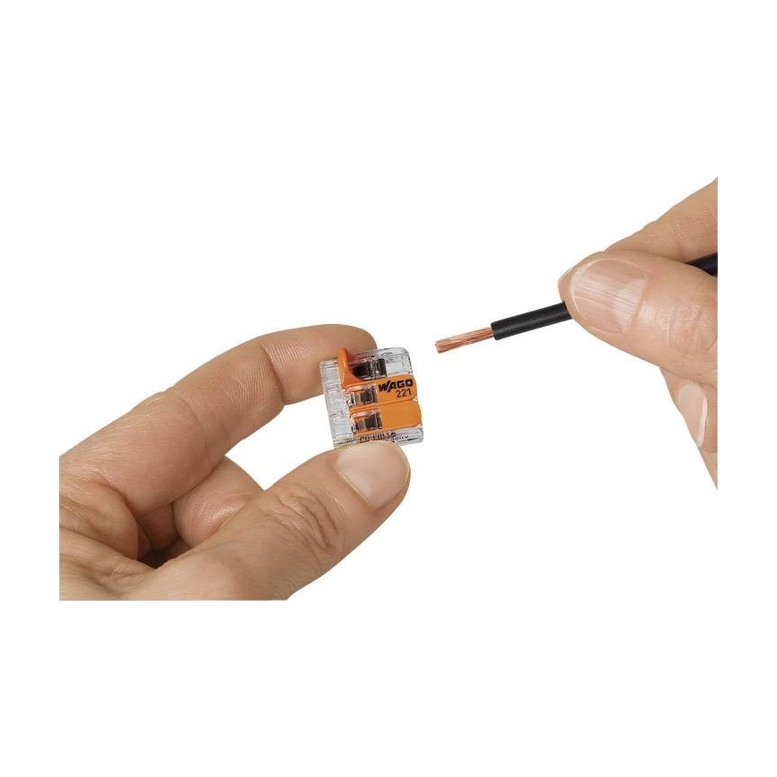 WAGO 221-413 - Borne de raccordement COMPACT 3x4 450V orange