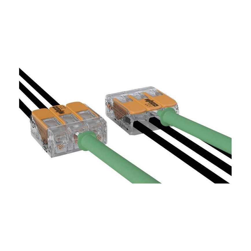 WAGO 221-413 - Borne de raccordement COMPACT 3x4 450V orange