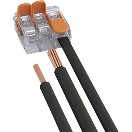 WAGO 221-413 - Borne de raccordement COMPACT 3x4 450V orange