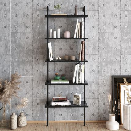 Wand Boekenkast PAULA 174x60 cm zwart