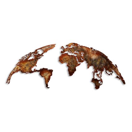 wand decoratie 2 st. 150x59 planeet metaal