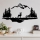 wand decoratie 2 st. 70x38 cm hert metaal/zwart