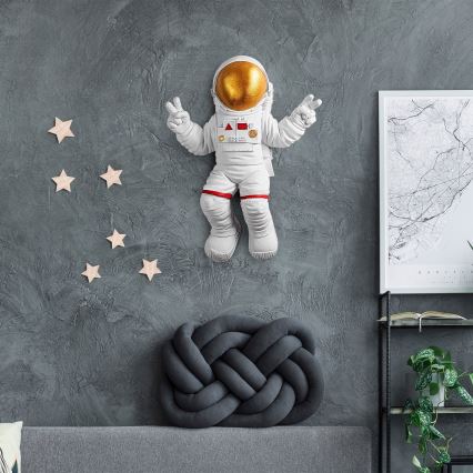 wand decoratie 47x35 cm astronaut goud