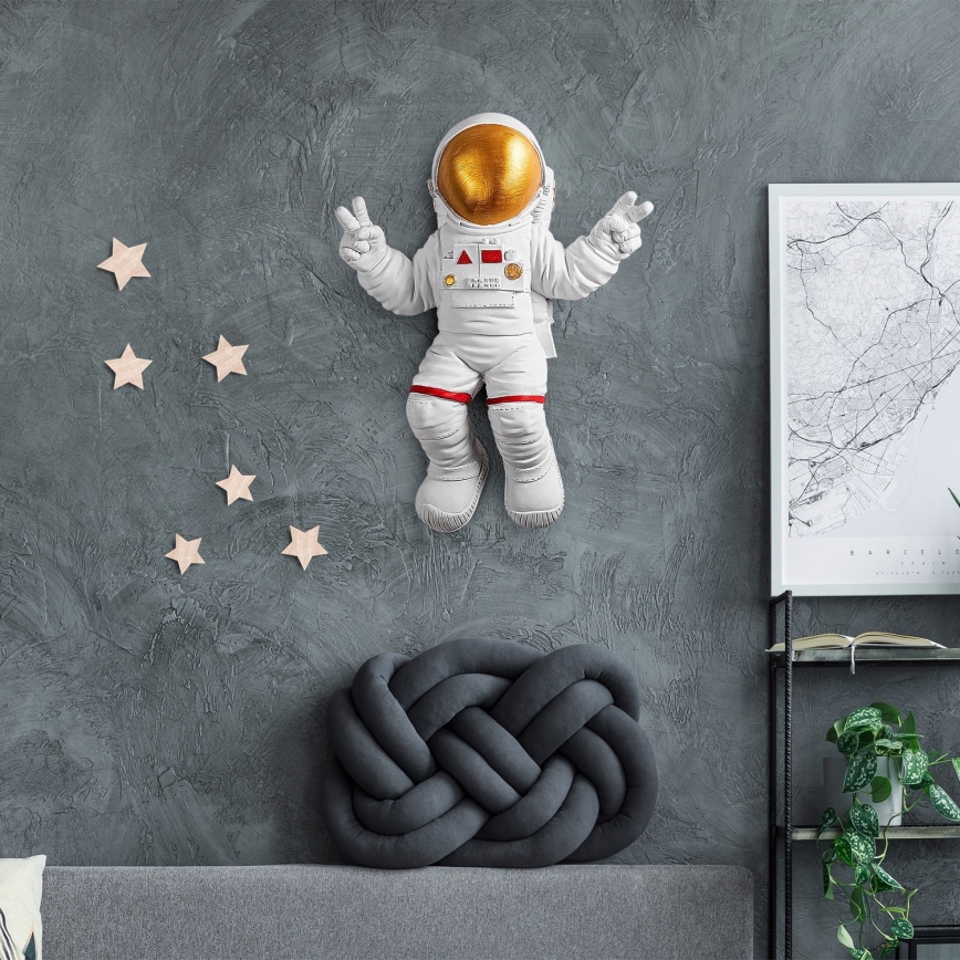 wand decoratie 47x35 cm astronaut goud
