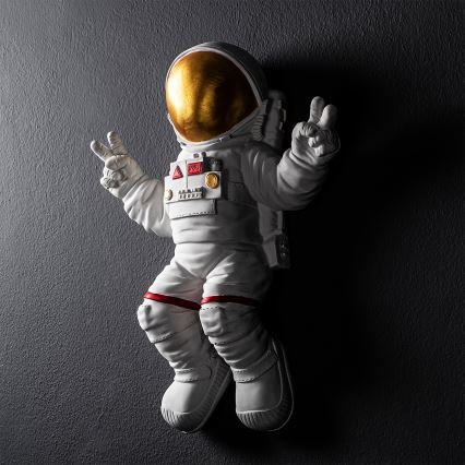 wand decoratie 47x35 cm astronaut goud
