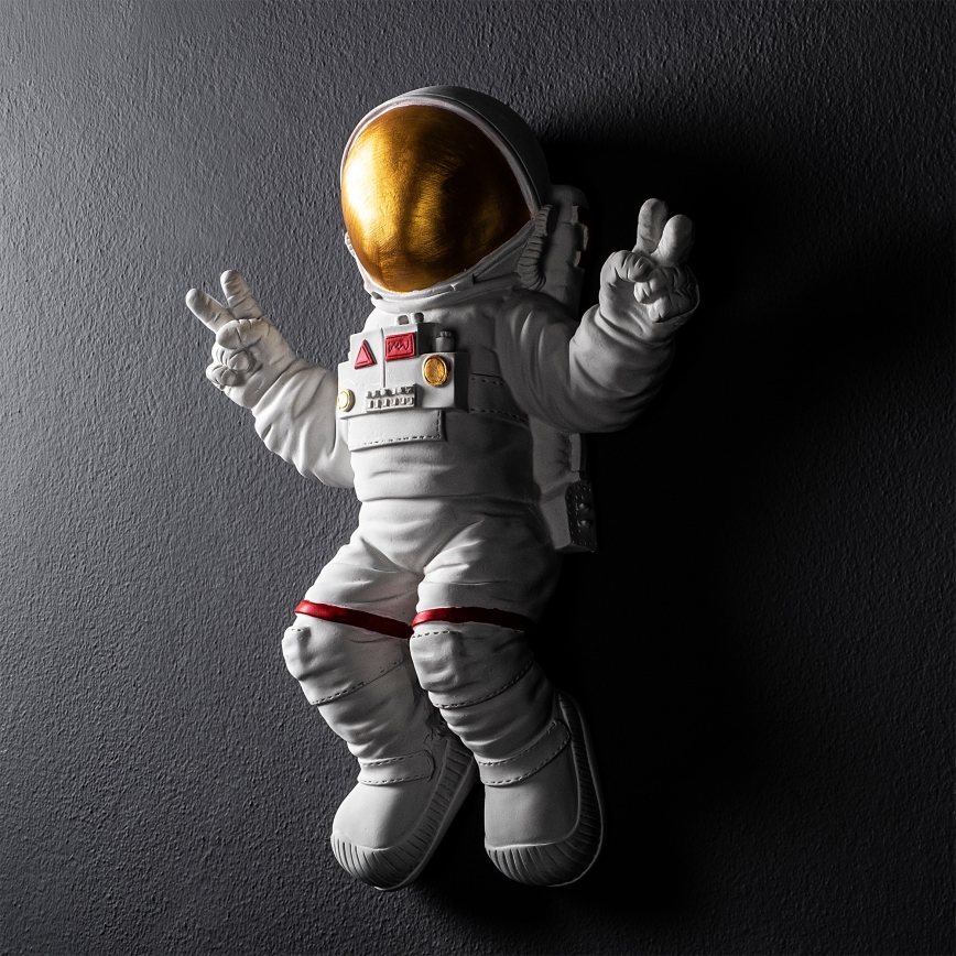 wand decoratie 47x35 cm astronaut goud
