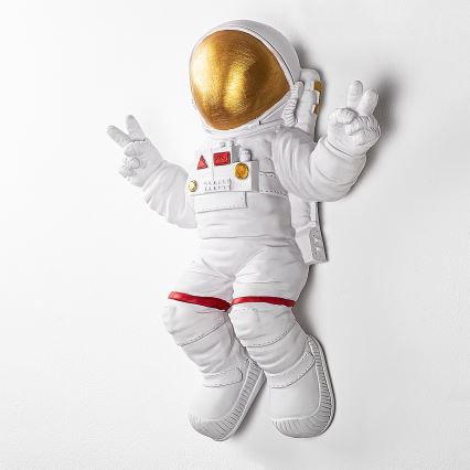 wand decoratie 47x35 cm astronaut goud