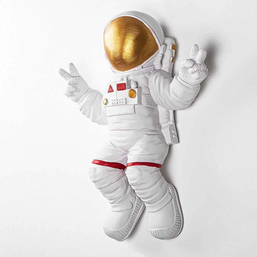 wand decoratie 47x35 cm astronaut goud