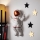 wand decoratie 47x35 cm astronaut koper