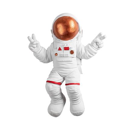 wand decoratie 47x35 cm astronaut koper