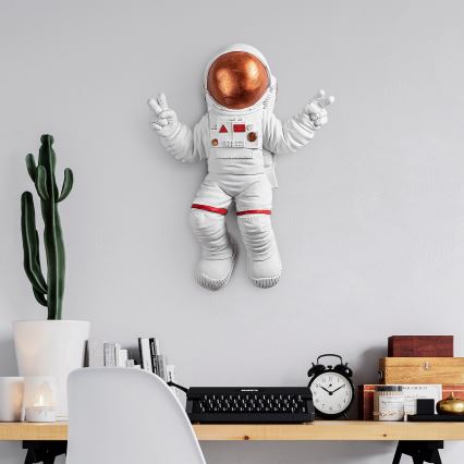 wand decoratie 47x35 cm astronaut koper