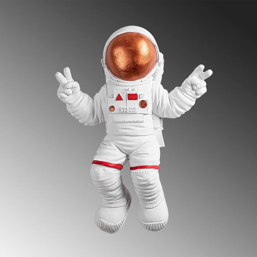wand decoratie 47x35 cm astronaut koper