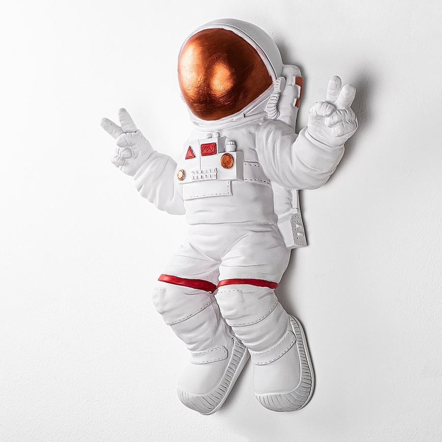 wand decoratie 47x35 cm astronaut koper