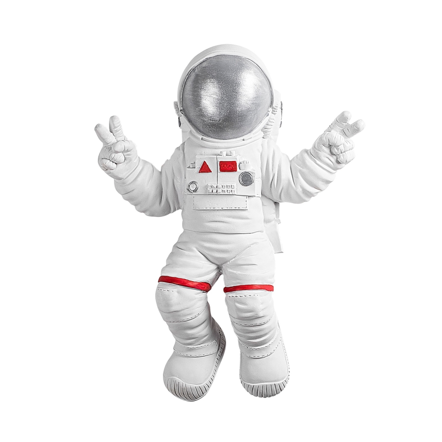 wand decoratie 47x35 cm astronaut zilver