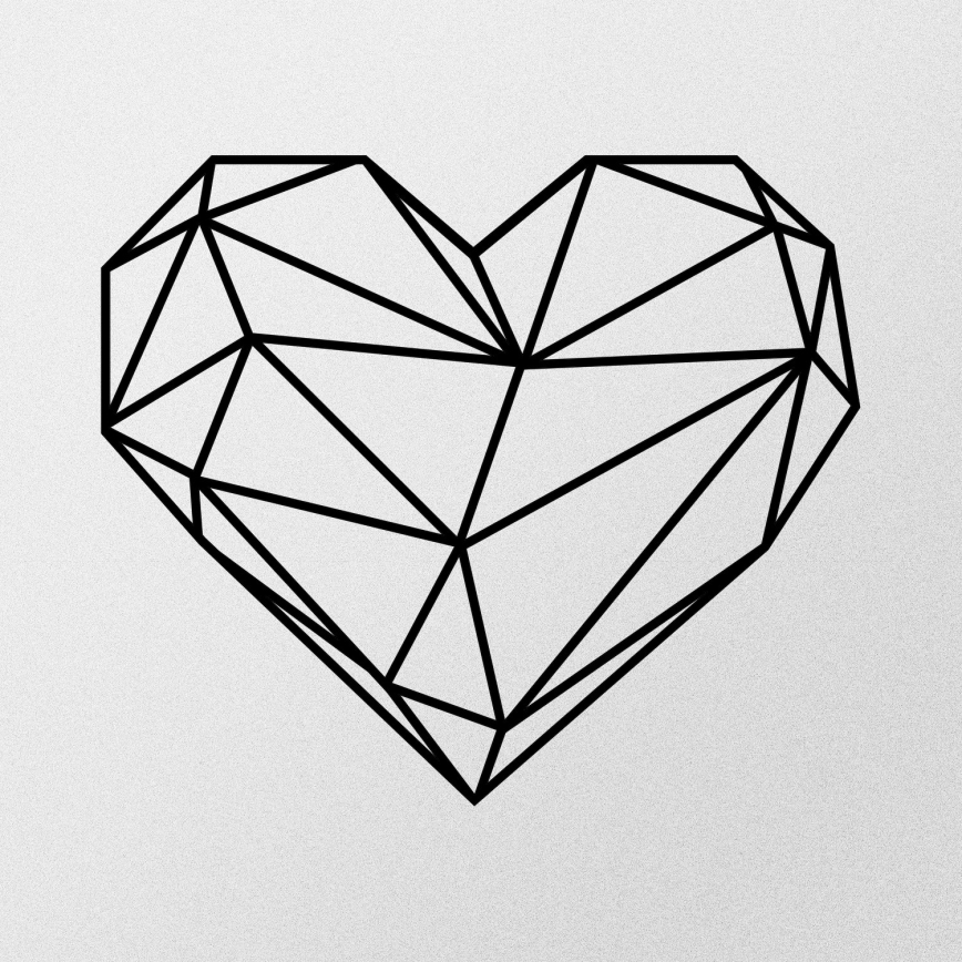 wand decoratie 47x40 cm hart metaal