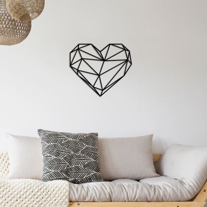 wand decoratie 47x40 cm hart metaal