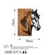 wand decoratie 48x58 cm paard hout/metaal