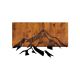 wand decoratie 58x36 cm bergen hout/metaal